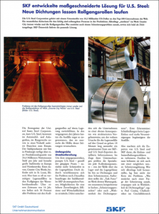SKF entwickelte maßgeschneiderte Lösung für U.S. Steel - Cover